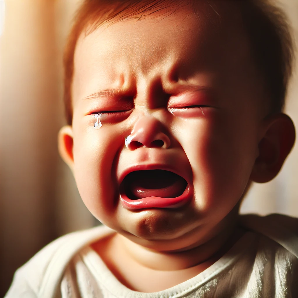 아기의 울음 사진