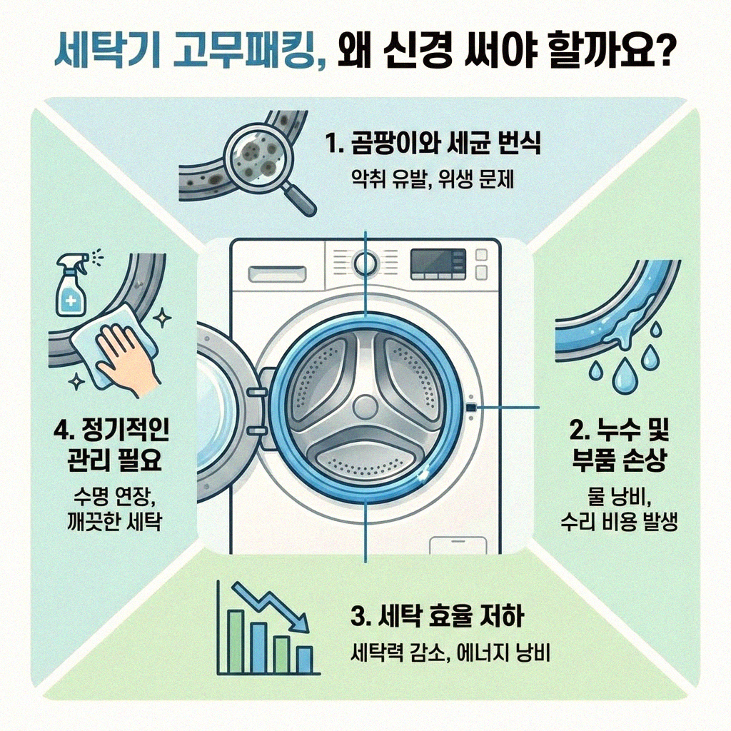 세탁기 고무패킹 깨끗하게 청소하는 쉬운 방법