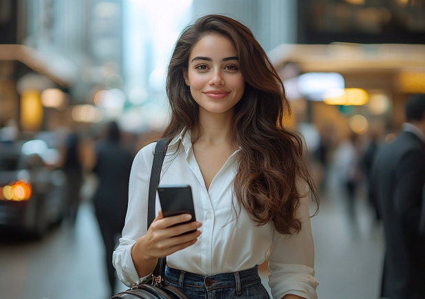 여성 직장인 출근모습