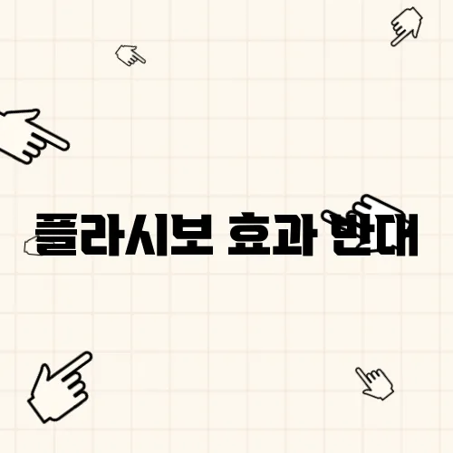 플라시보 효과 반대