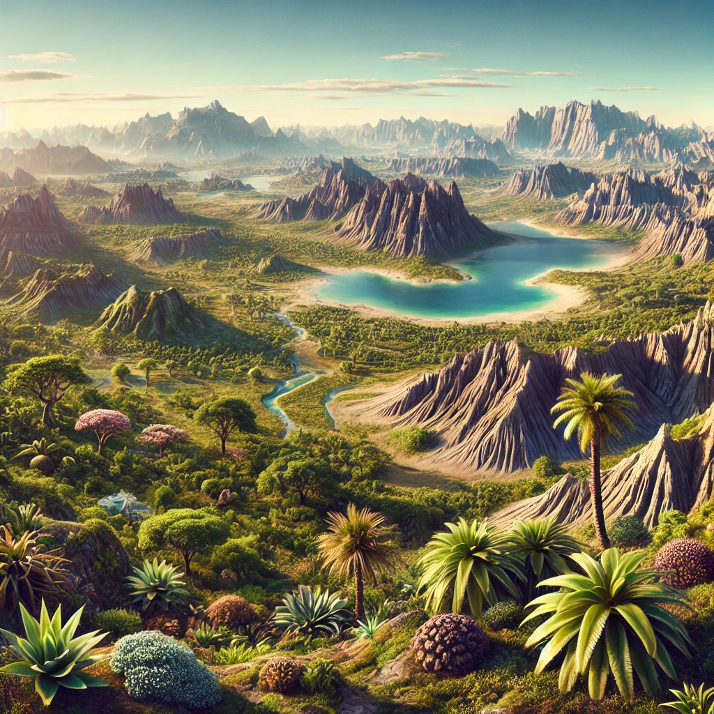 대륙 이동, 빙하기 간빙기 등으로 지구 표현이 크게 달라진다.