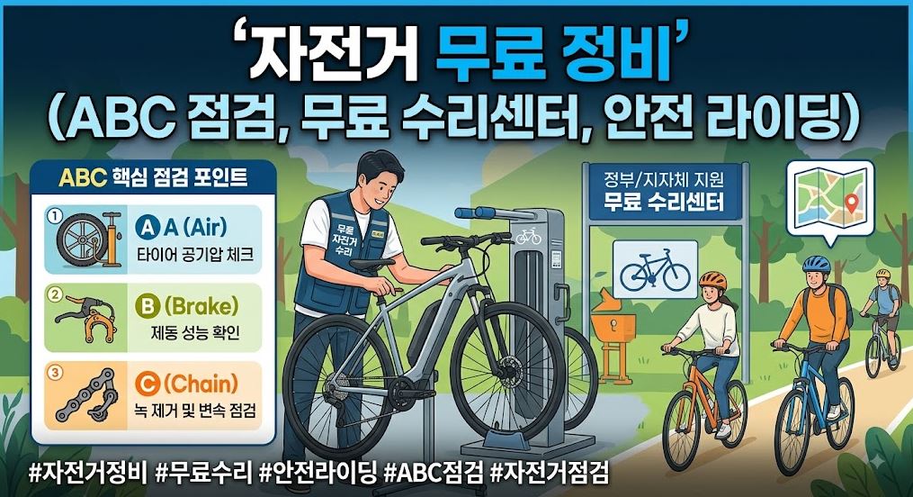 지자체 자전거 무료정비 안내 이미지사진