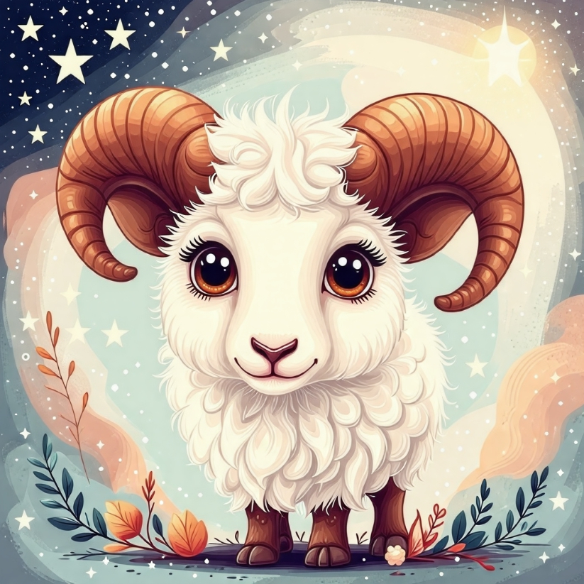 2025년 별자리 중 양자리(Aries)를 나타내는 이미지 입니다.