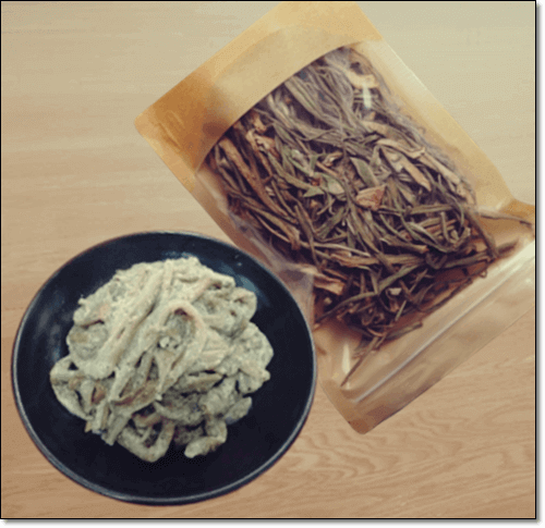 토란 및 토란대 먹는 법, 토란대 들깨가루 무침