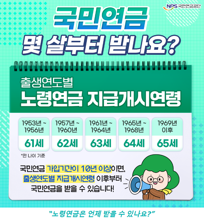 노령연금 지급 개시 연령