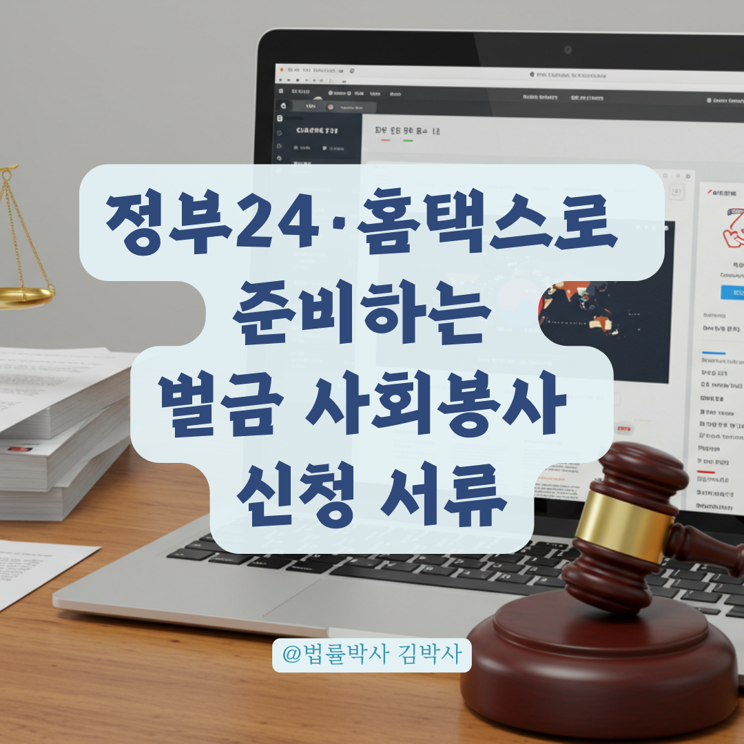 벌금형 사회봉사로 대체할 때 필요한 서류, 정부24와 홈택스로 쉽게 준비하는 법.