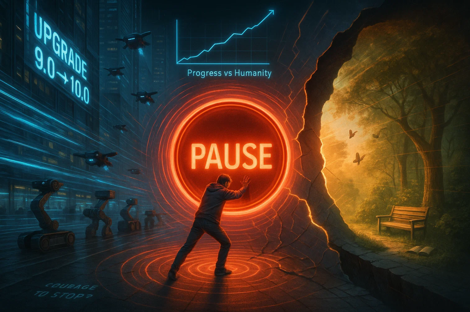 진보 중독 사회에서 ‘멈춤’을 선택하는 용기 관련 사진