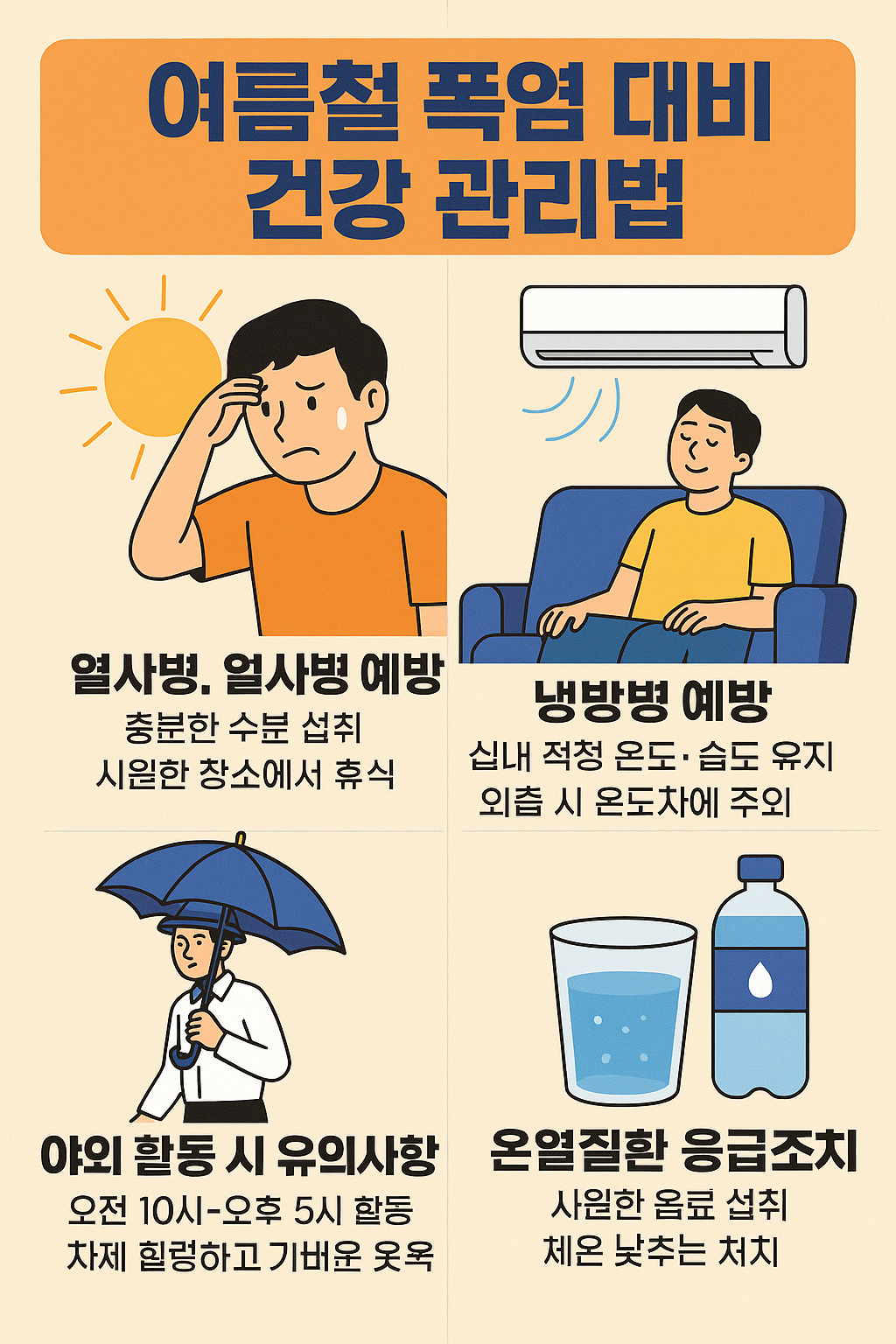 여름철 폭염대비 건강관리법 관련 사진