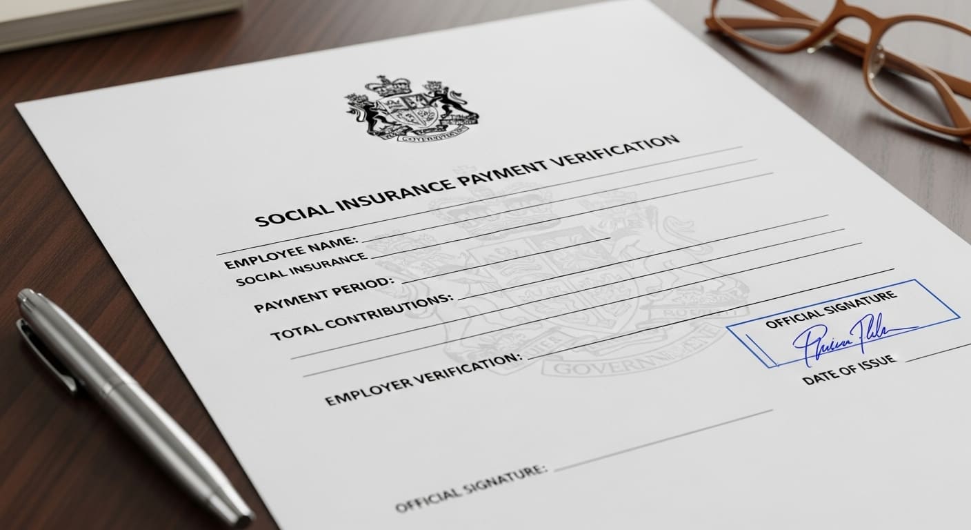 4대 사회보험 완납증명서 발급 서류 이미지