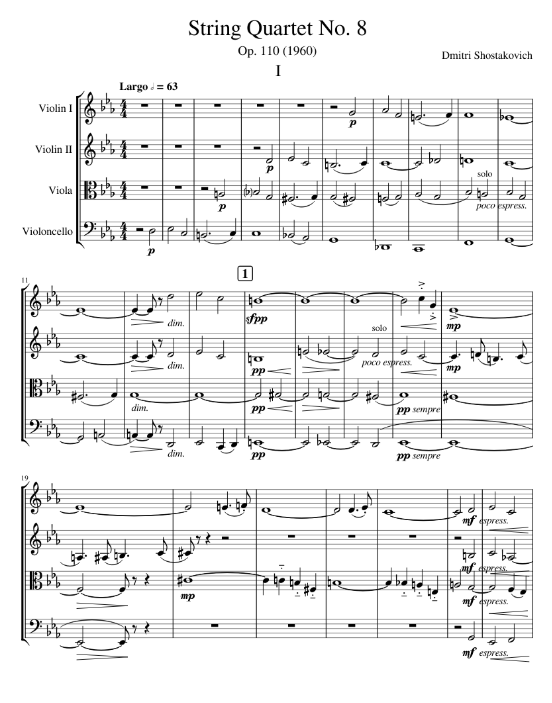 쇼스타코비치가 오선보에 숨긴 ‘비밀 코드’ 관련 그림