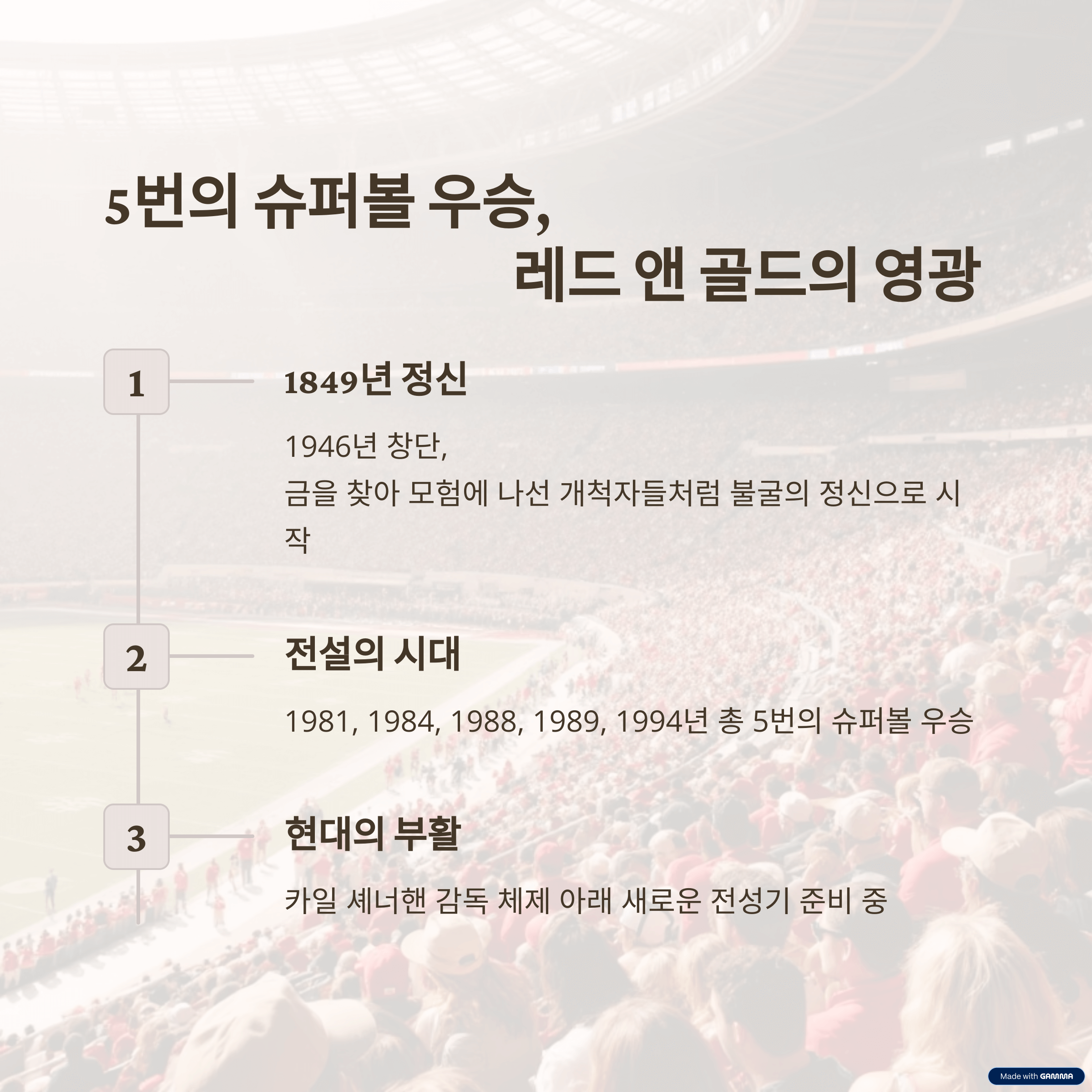 샌프란시스코 포티나이너스의 영광