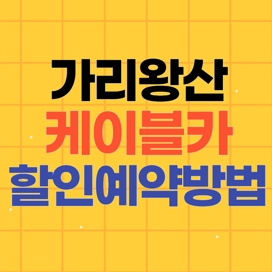 정선 가리왕산 케이블카 할인 예약 방법