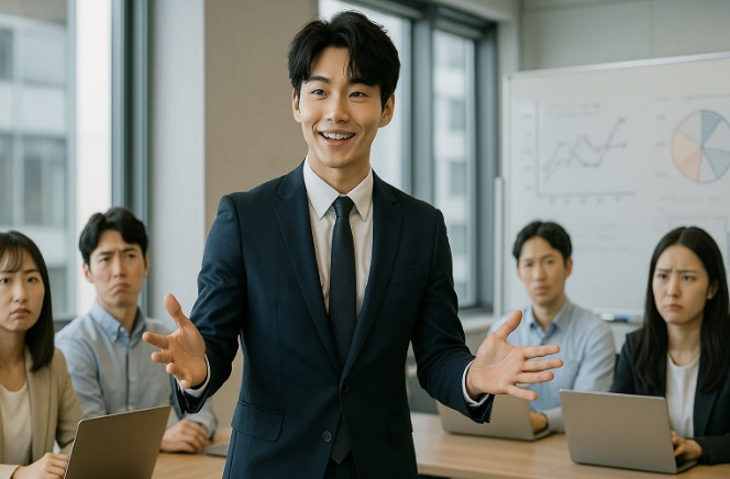 Confident Office Presentation