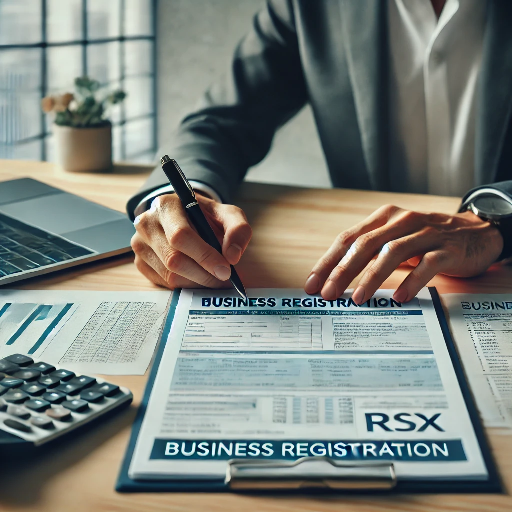 계약서를 작성하는 장면