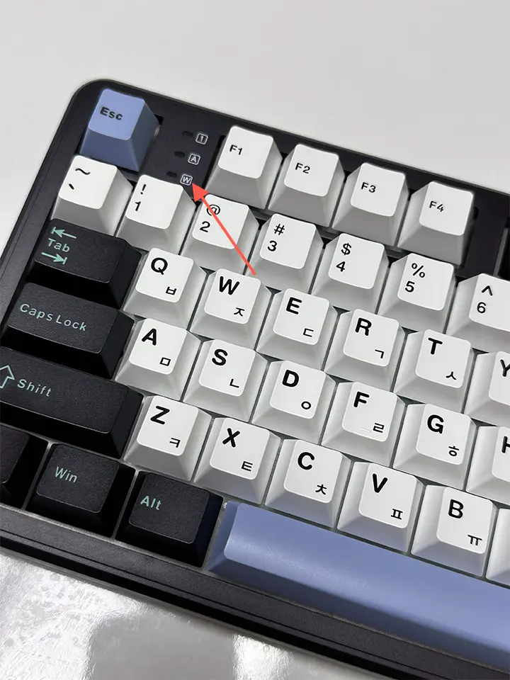 AULA F108 독거미 키보드 'W' 불빛이 들어오지 않는 이유는