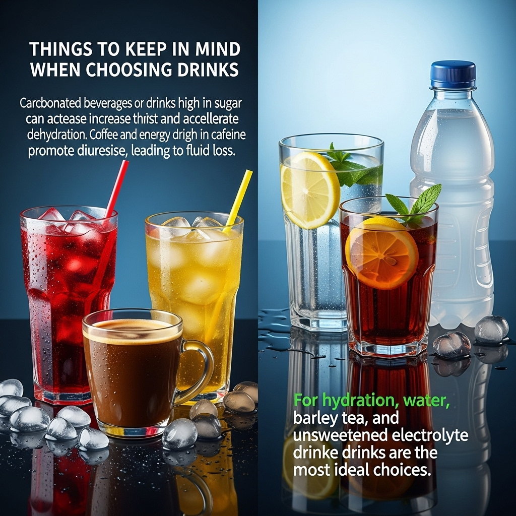 음료를 선택할 때 주의해야 할 점