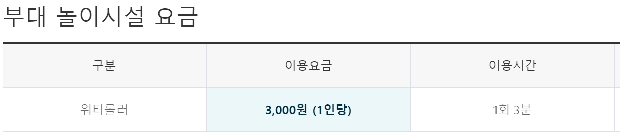 부대-놀이시설-요금