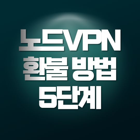 노드VPN 환불 방법 5단계