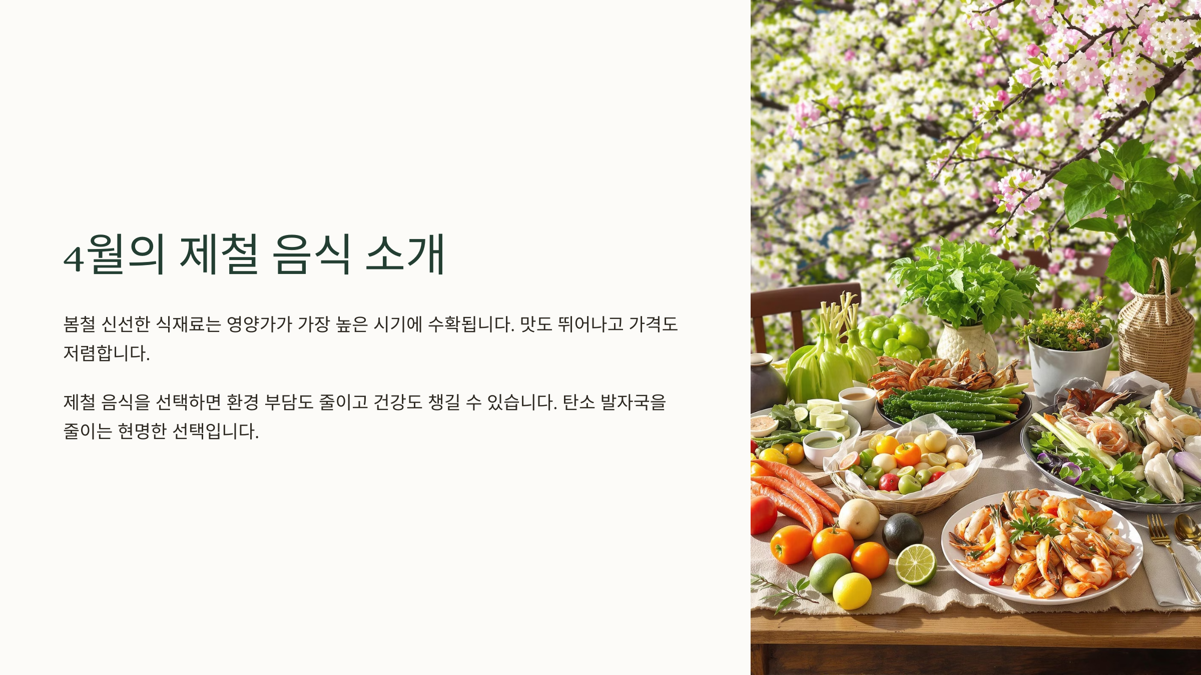 4월 제철 음식