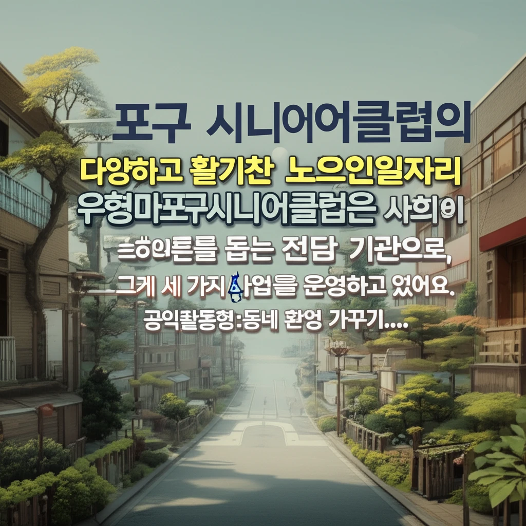 서울 마포구 어르신 일자리 유형별 활..