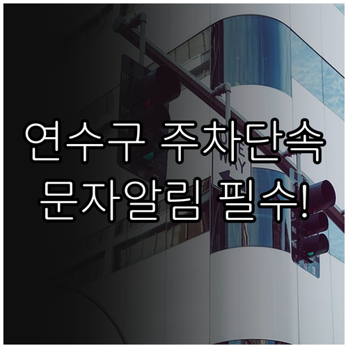 인천 연수구 주정차단속알림 문자 서비..
