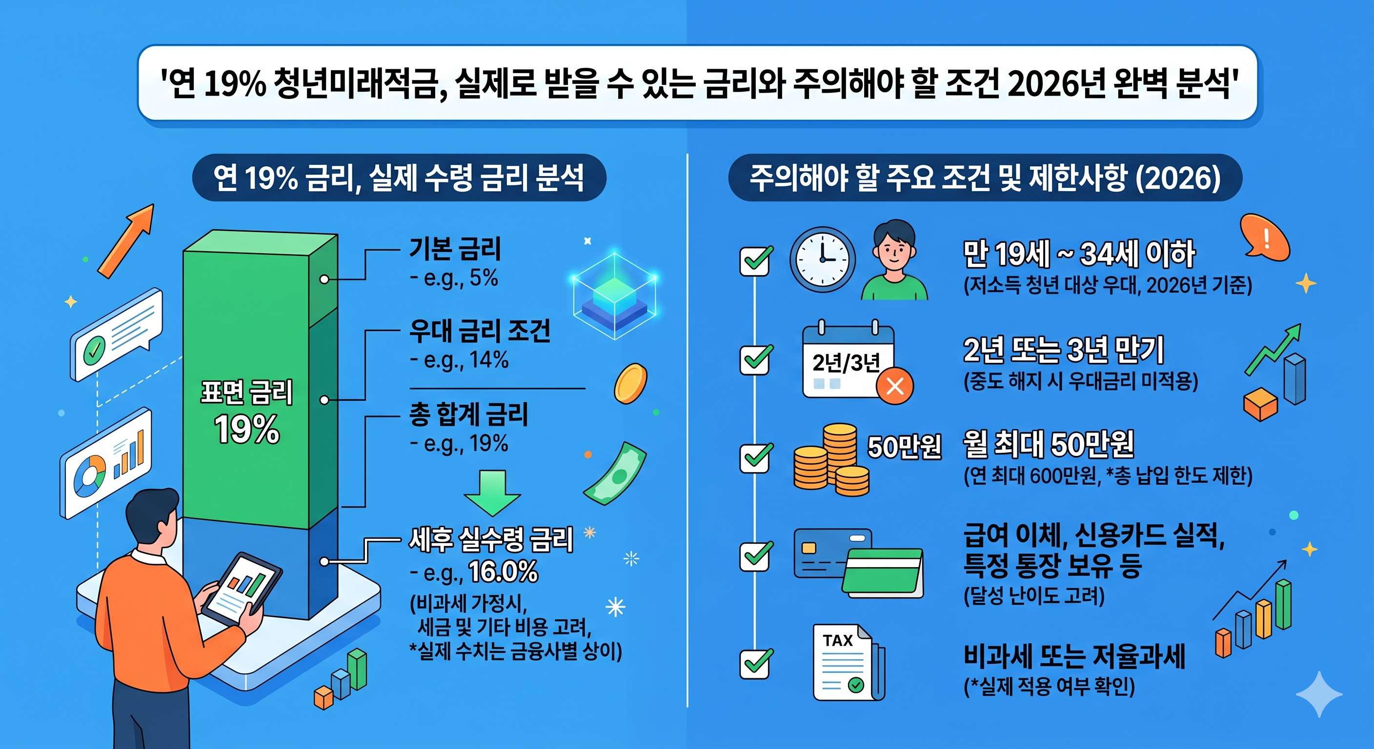 연 19% 청년미래적금, 실제로 받을 수 있는 금리와 주의해야 할 조건 2026년 완벽 분석