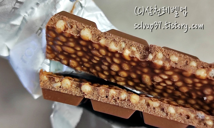 빅크런키 초콜릿 단면