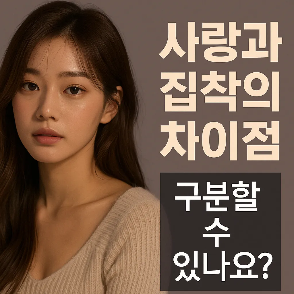 사랑과 집착의 차이점, 구분할 수 있나요