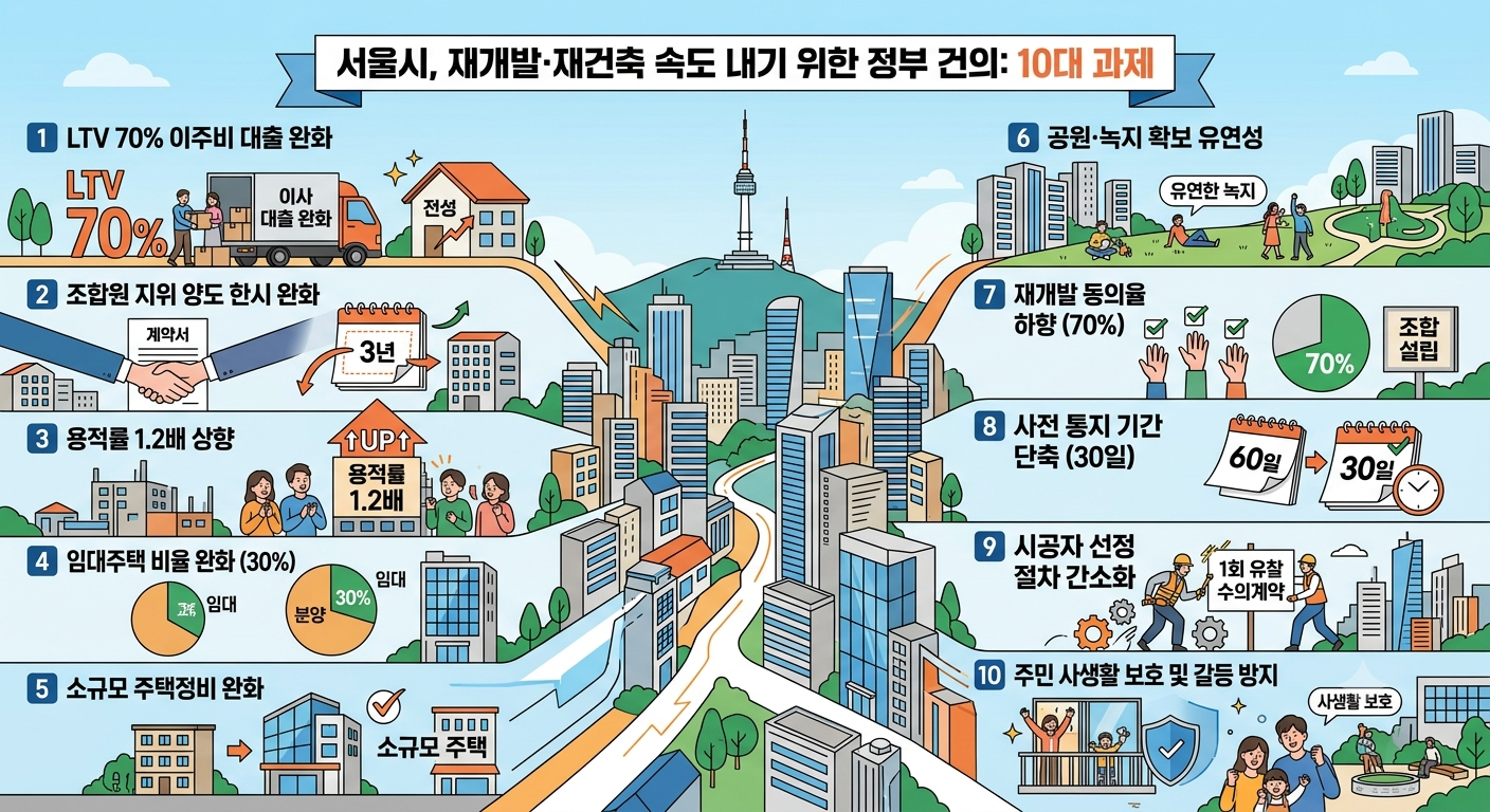 서울시, 재개발&middot;재건축 속도 내기 위한 '10대 과제' 정부 건의
