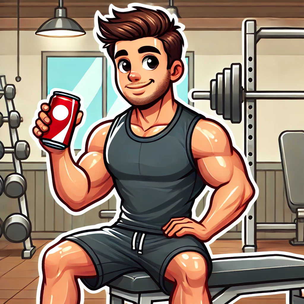 콜라 마시고 있는 이미지