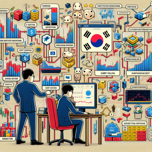 한국 주식 시장의 공매도 구조와 작동 원리를 설명하는 도표