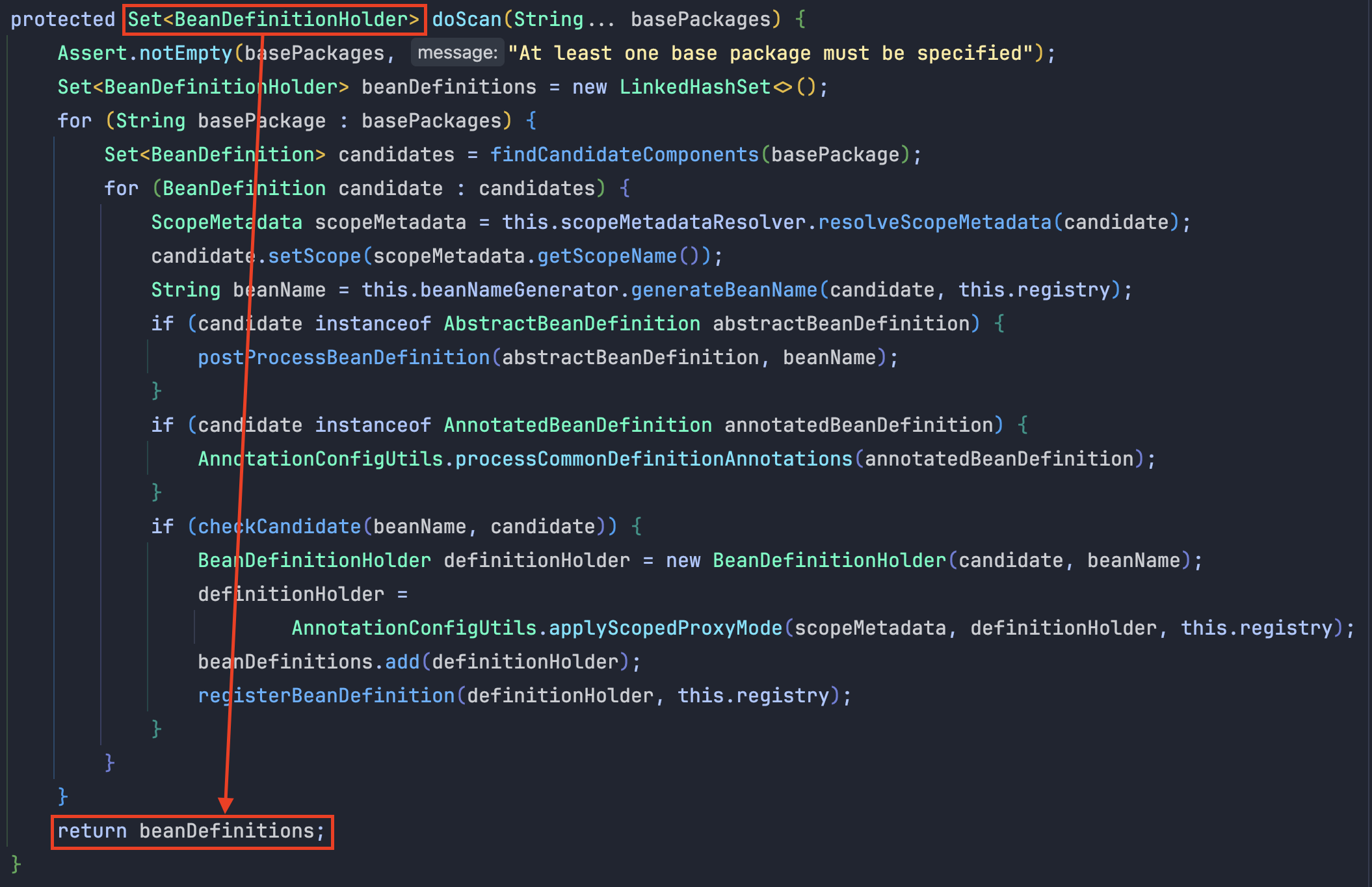 doScan 메서드 종료