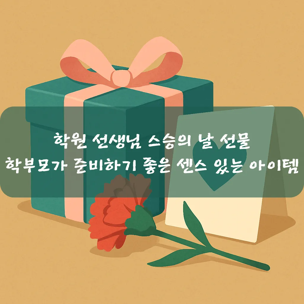 학원 선생님 스승의 날 선물|학부모가 준비하기 좋은 센스 있는 아이템