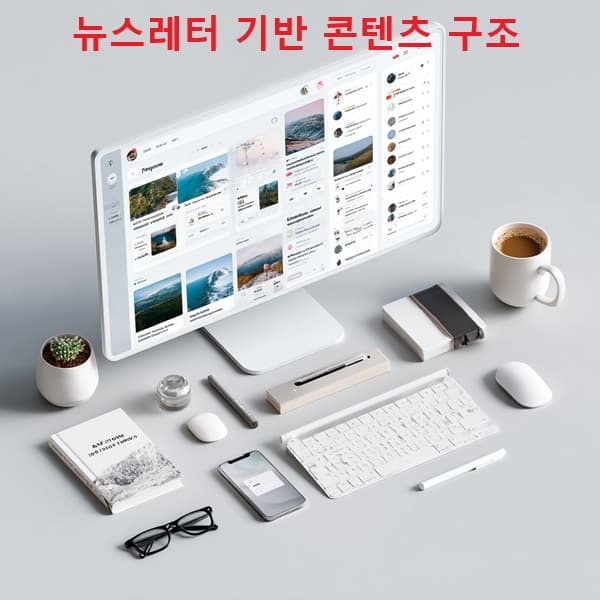 뉴스레터에서 콘텐츠 확장되는 플로우를 시각화한 대시보드 이미지