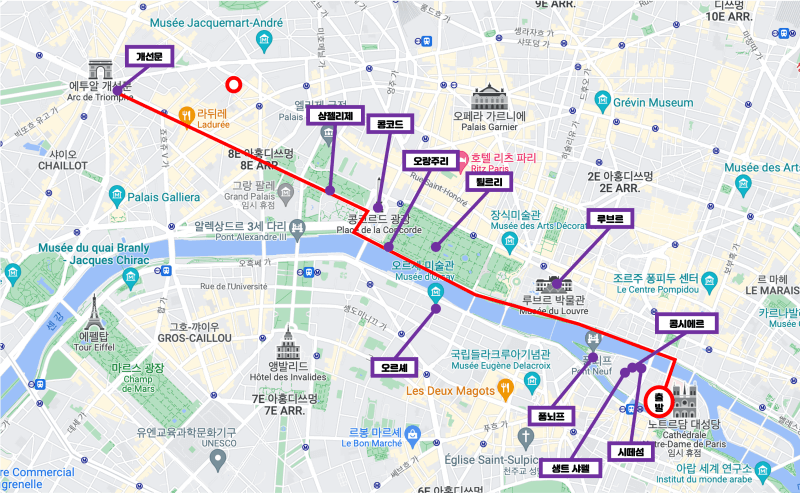 대성당-개선문-이동경로