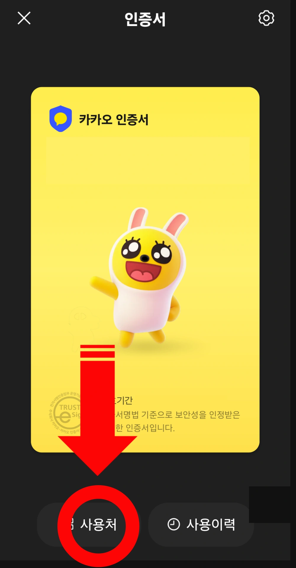 카카오톡-인증서-발급-삭제-카톡