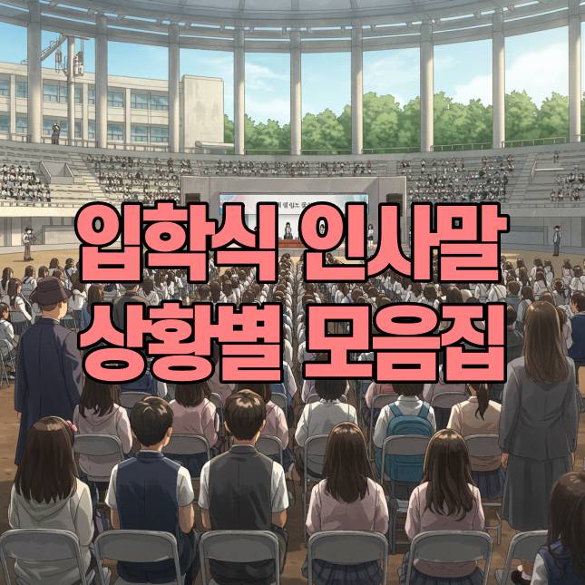 입학식 인사말 모음집 상황별 예시와 감동적인 문장