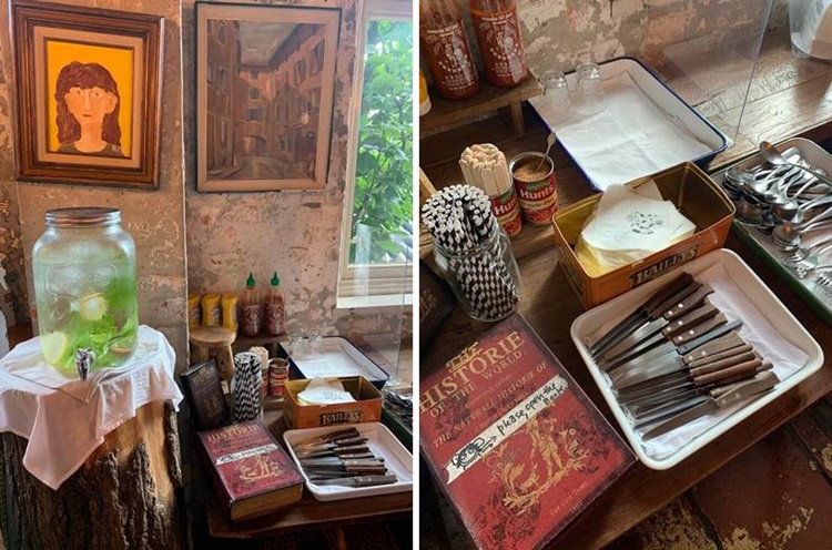 레몬물&#44; 컵&#44; 빨대&#44; 나무스틱 등등