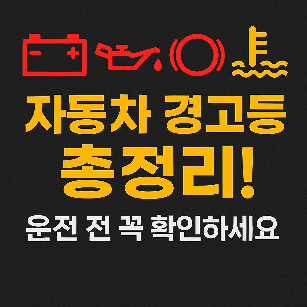 일단 정지! 자동차 경고등 점등 시 꼭 알아야 할 체크리스트