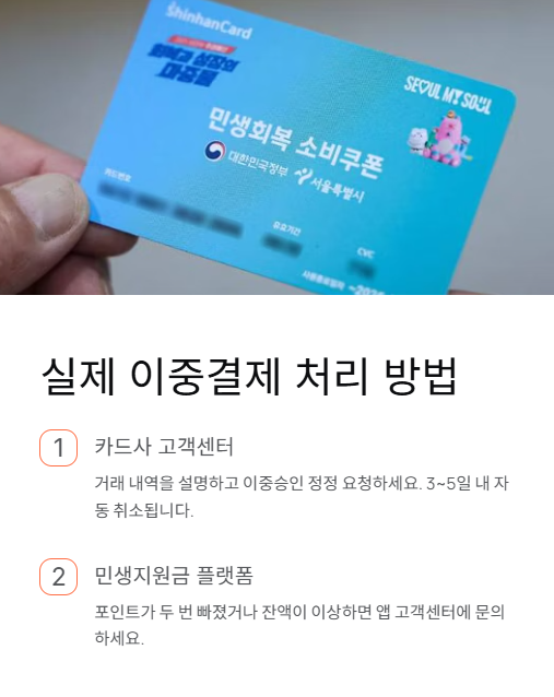 실제 이중결제 처리 방법