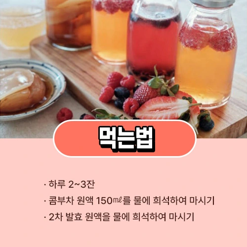 콤부차 먹는법