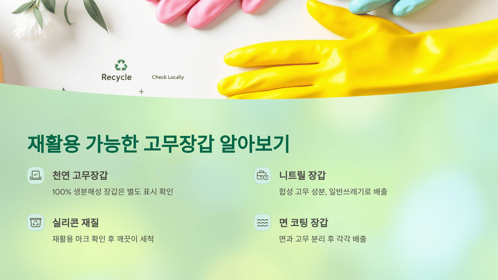 재활용 가능한 고무장갑 알아보기