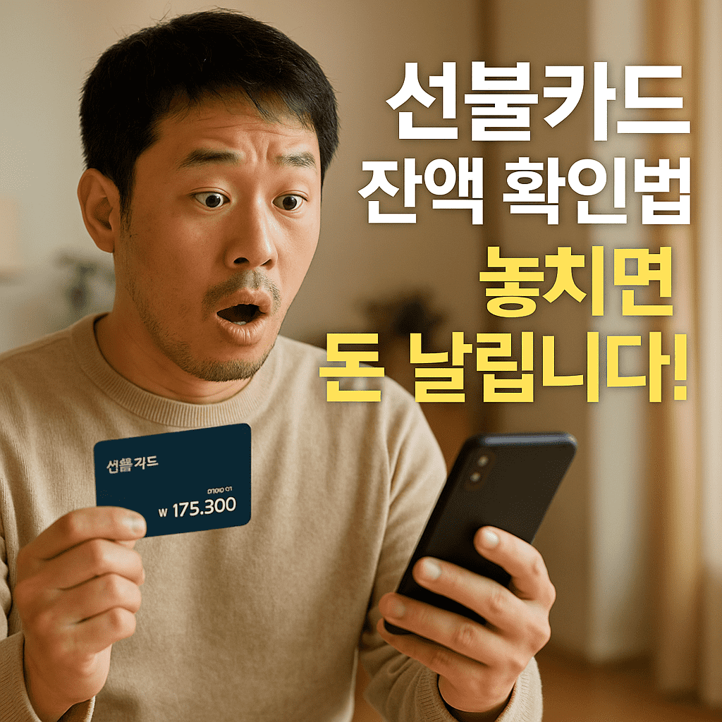 소비쿠폰 선불카드 잔액 확인 방법과 주의사항 총정리