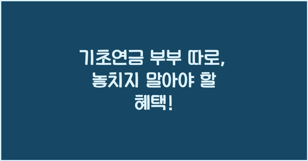 기초연금 부부 따로