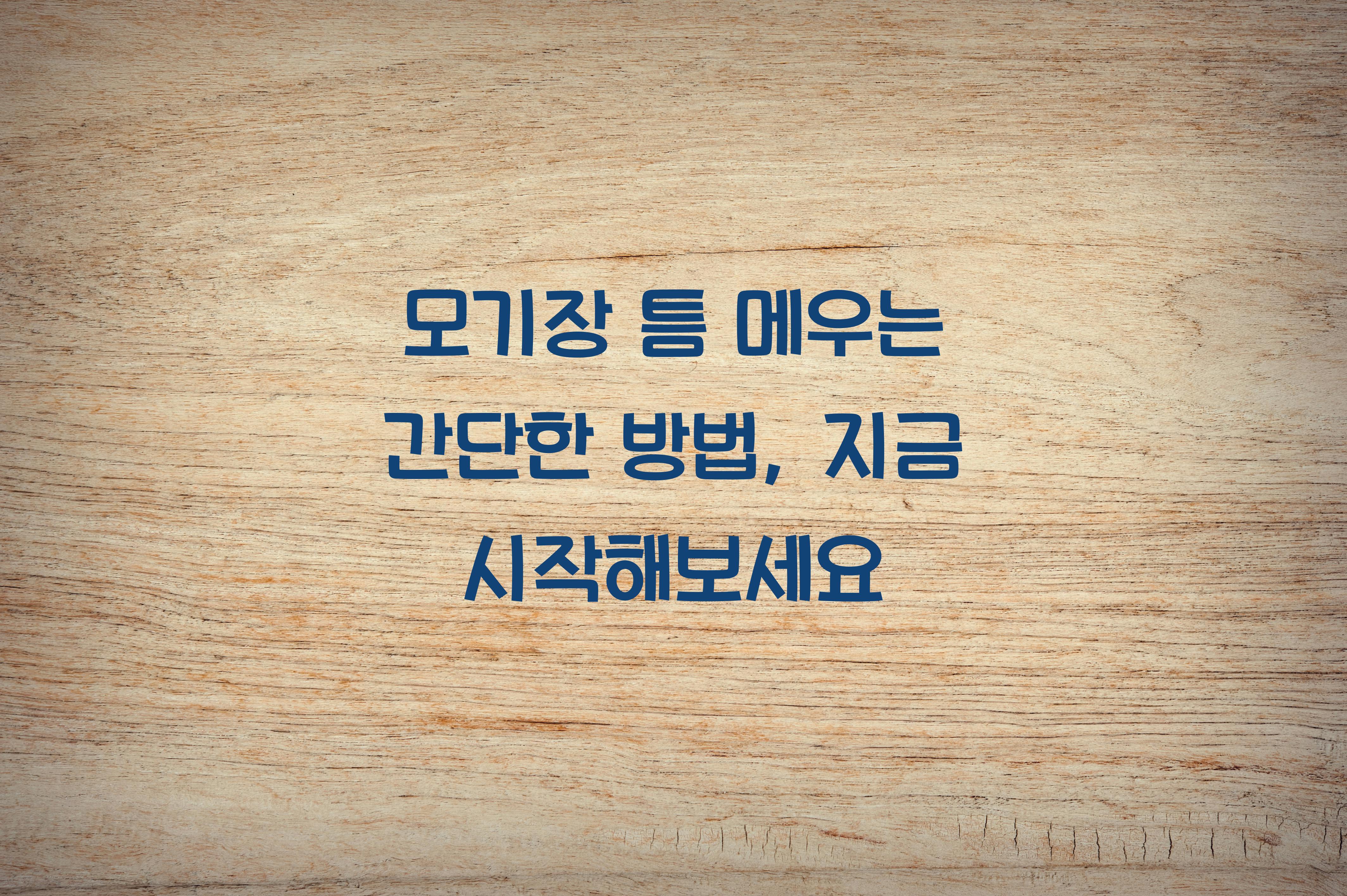 모기장 틈 메우는 간단한 방법