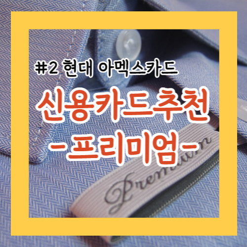 프리미엄 신용카드 추천, 아멕스 카드 혜택