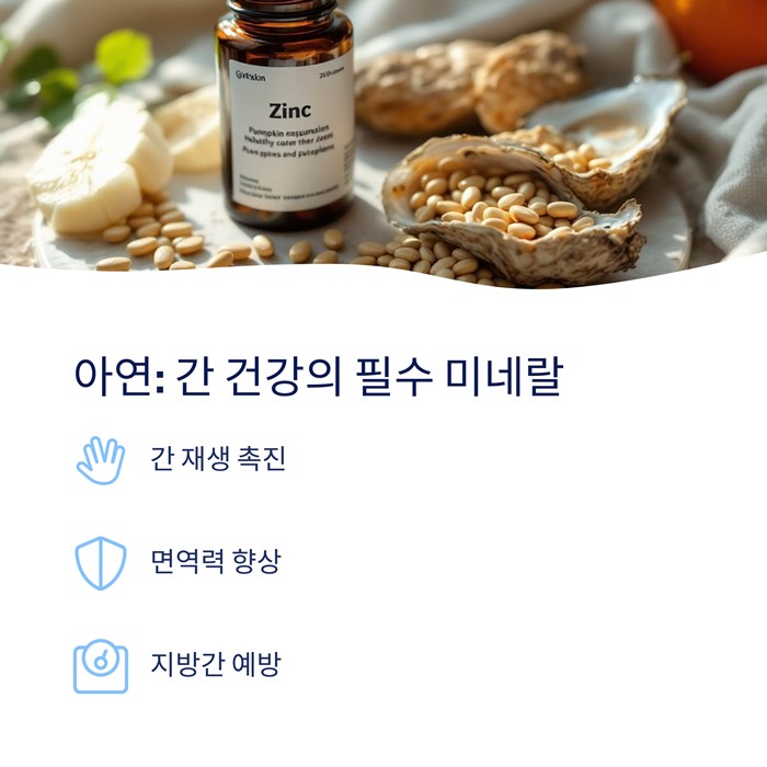 간 건강에 좋은 영양제 추천, 간 기능 개선 요약 이미지