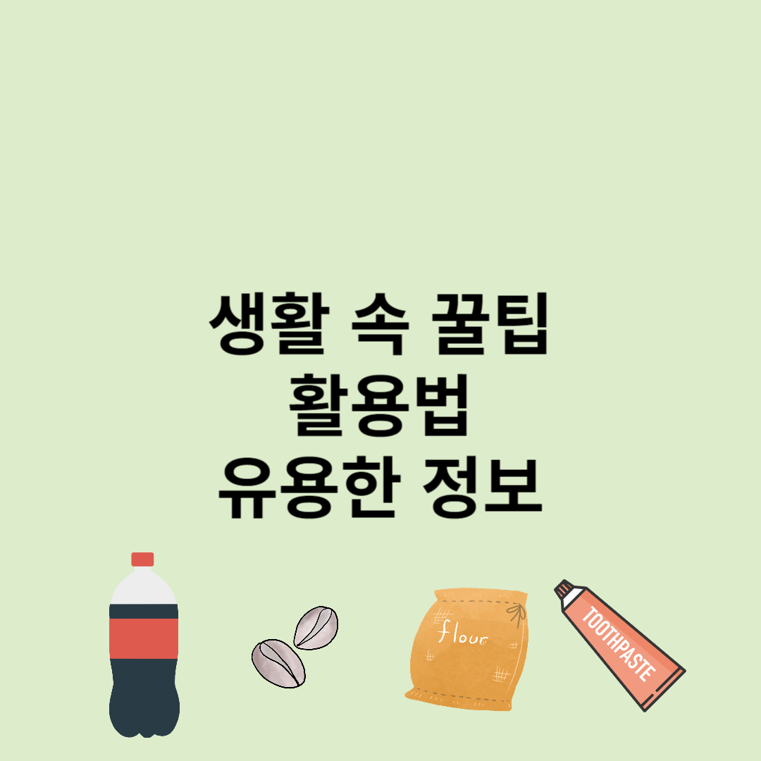 생활 속 꿀팁 활용법