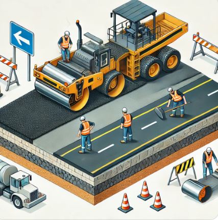 도로포장에 대한 사진