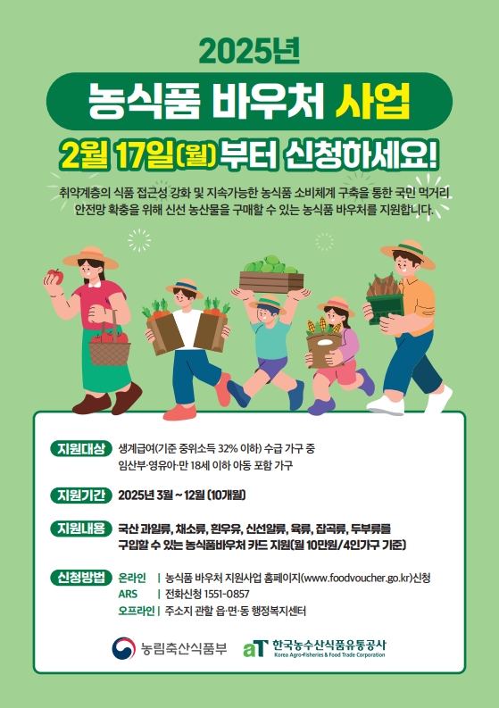 2025년 농식품 바우처 신청 방법 및 혜택 총정리
